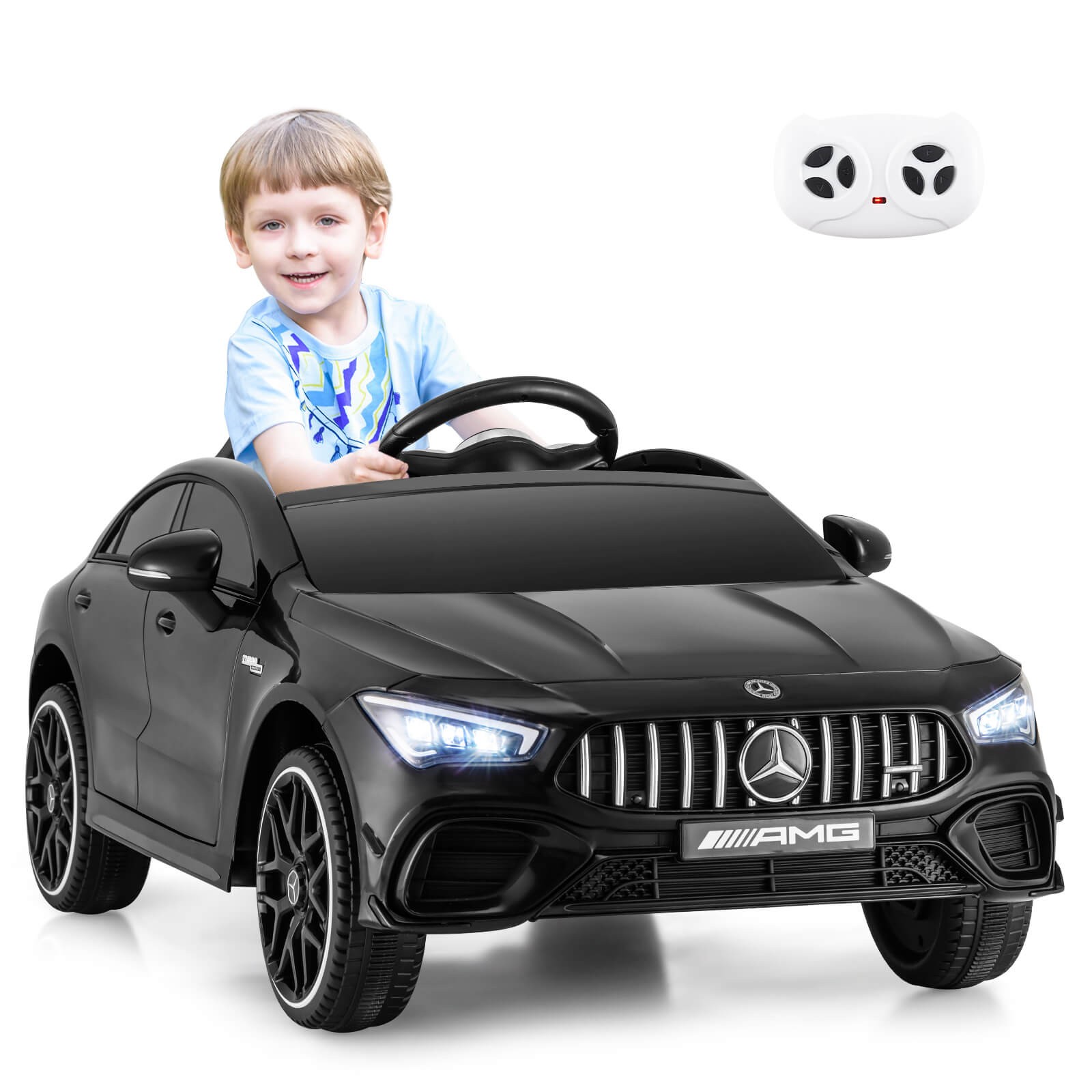 12V Kids Ride on Car w/Remote Rocking Function Transport Wheels Lights & Music