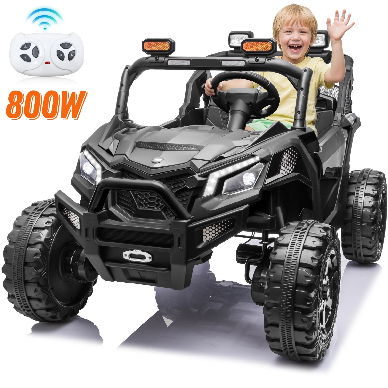 24V Kids Ride On UTV, 800W 4WD 2 Seater, Parent Remote, 4-Wheel Suspension, LED