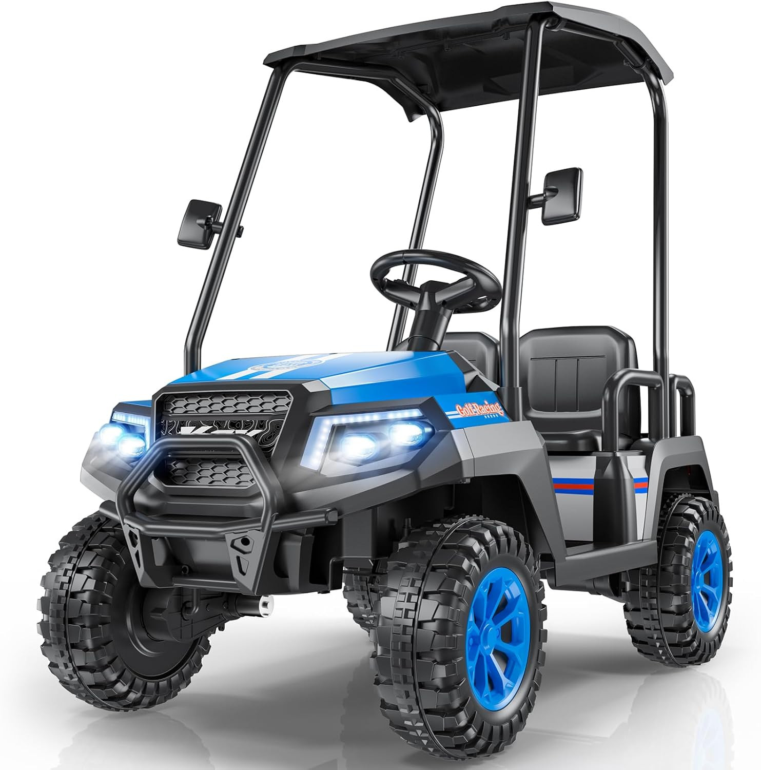 R9 24V Ride on Toys for Big Kids, 4-Seater Kids’ Car, Golf Cart Max. Capacity: 2