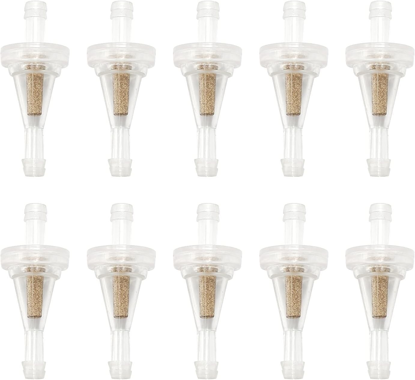 10Pcs 1/4 Inch Motorcycle Clear Gas Inline Fuel Filter Replacement for Dirt B…