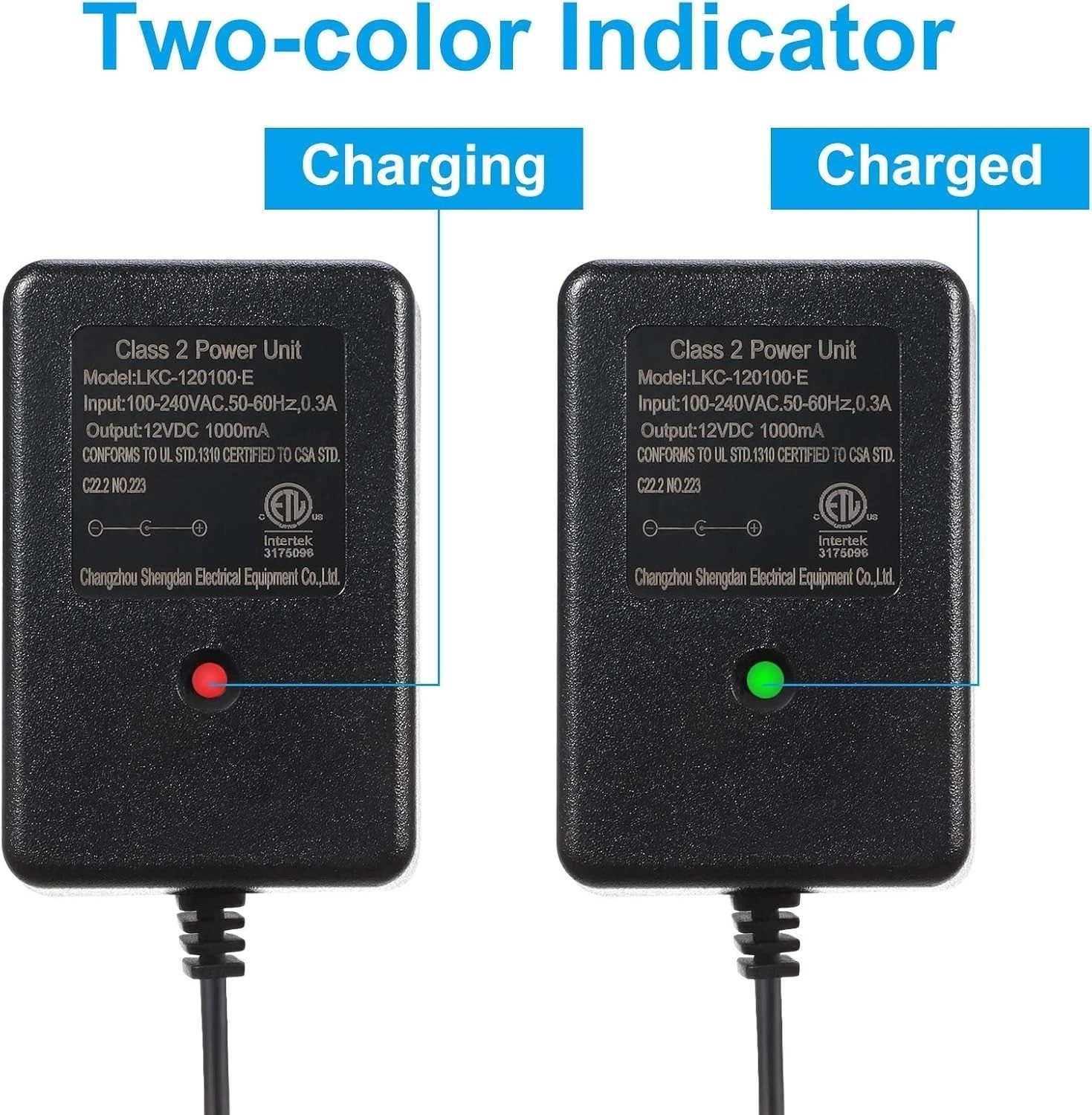 Universal 12V Battery Charger for Electric Ride-On Cars – LED Indicator Light
