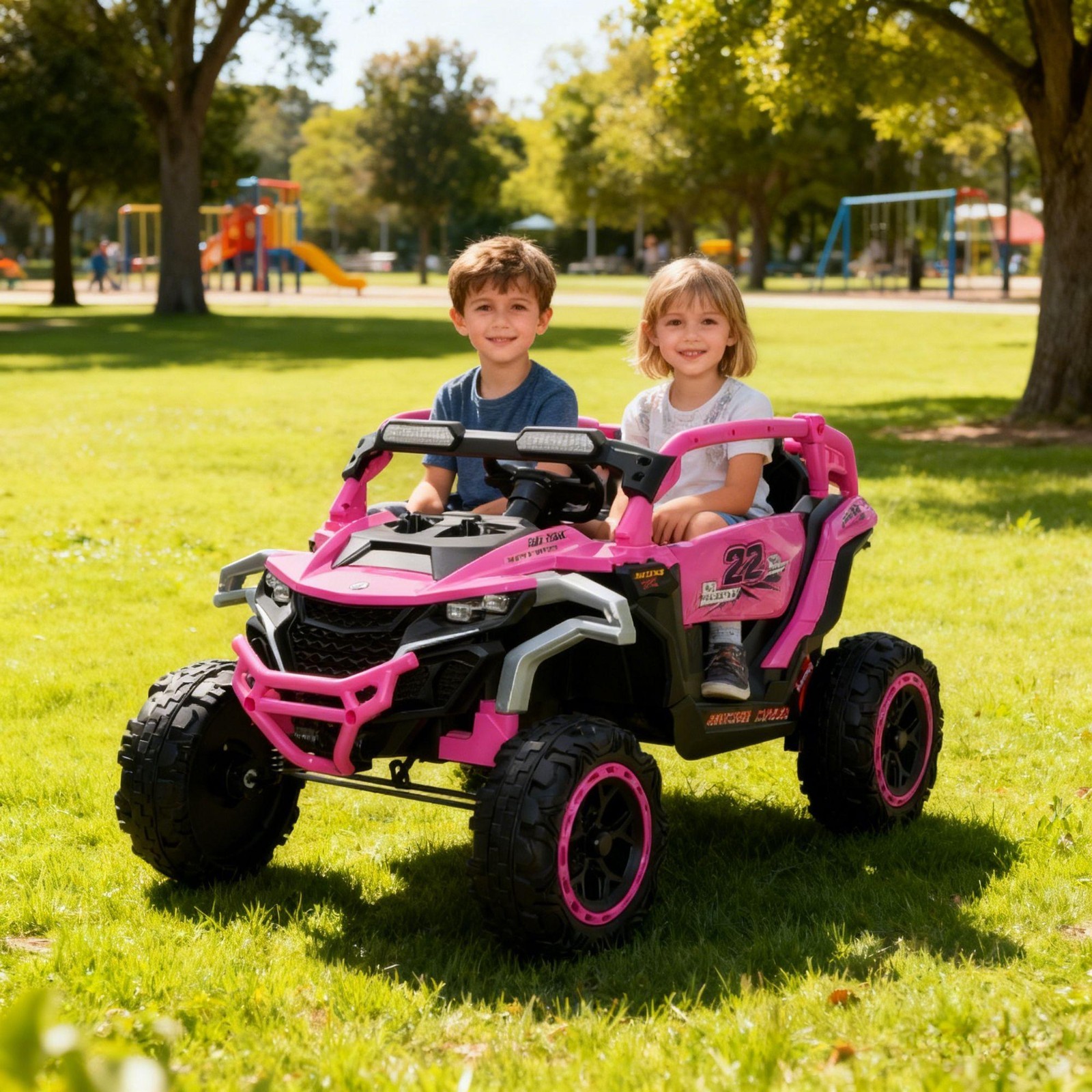 Kid Ride On Car Truck 2 Seater UTV 12V Battery Powered Electric Car with Remote