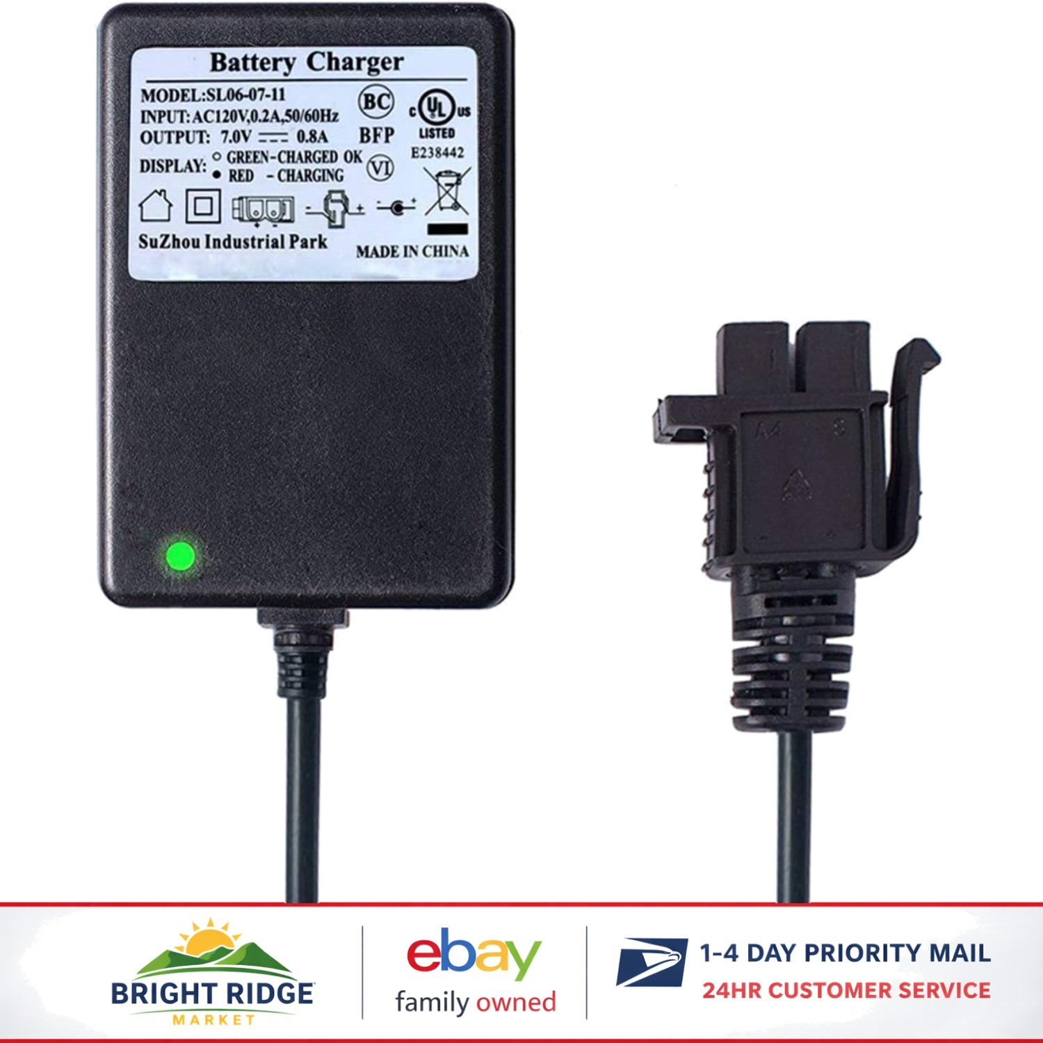 6V Battery Charger for Kids Ride On Cars, Compatible with Multiple Models