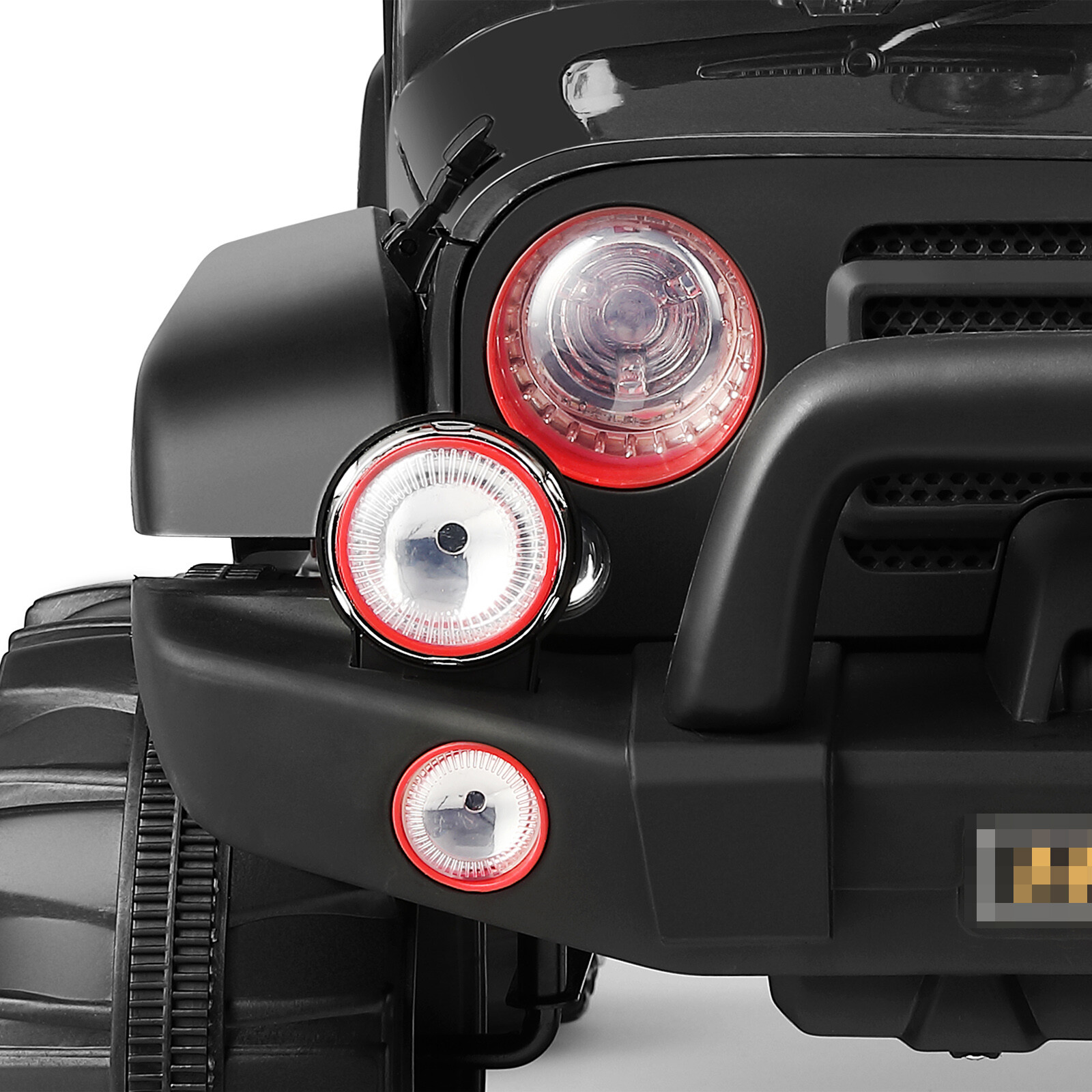 12V Battery 3 Speeds Kids Black Ride On Car Truck w/ RC+MP3+LED Light+USB+Cover