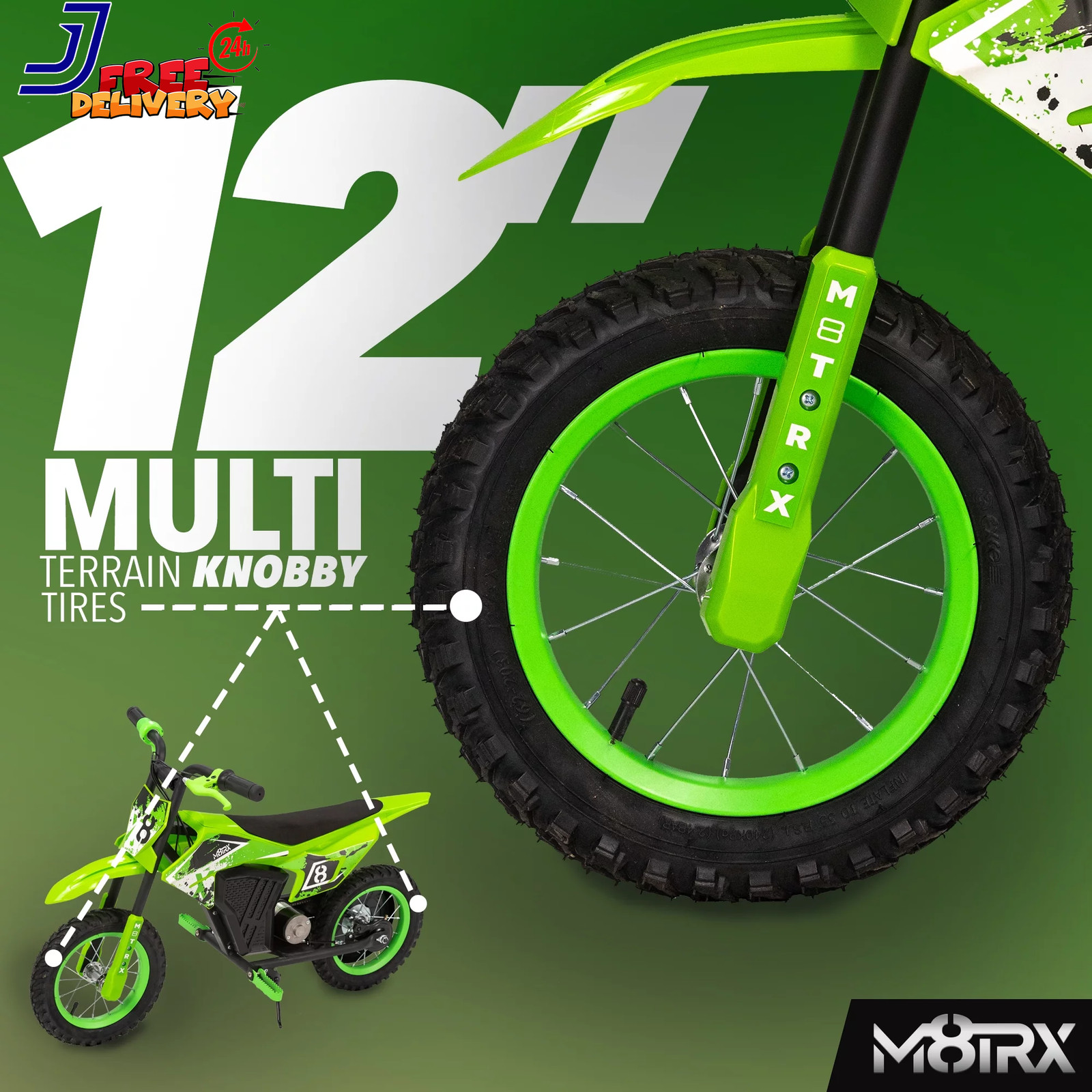 12V Mini Electric Child Dirt Bike Battery Powered Toy Motorcycle Kids Ride On