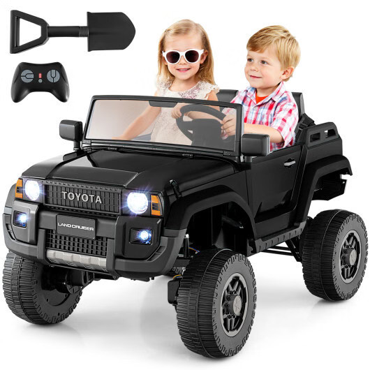 24V 2-Seater Kids Ride On Car 4WD/2WD Switchable w/ Remote Control – Black