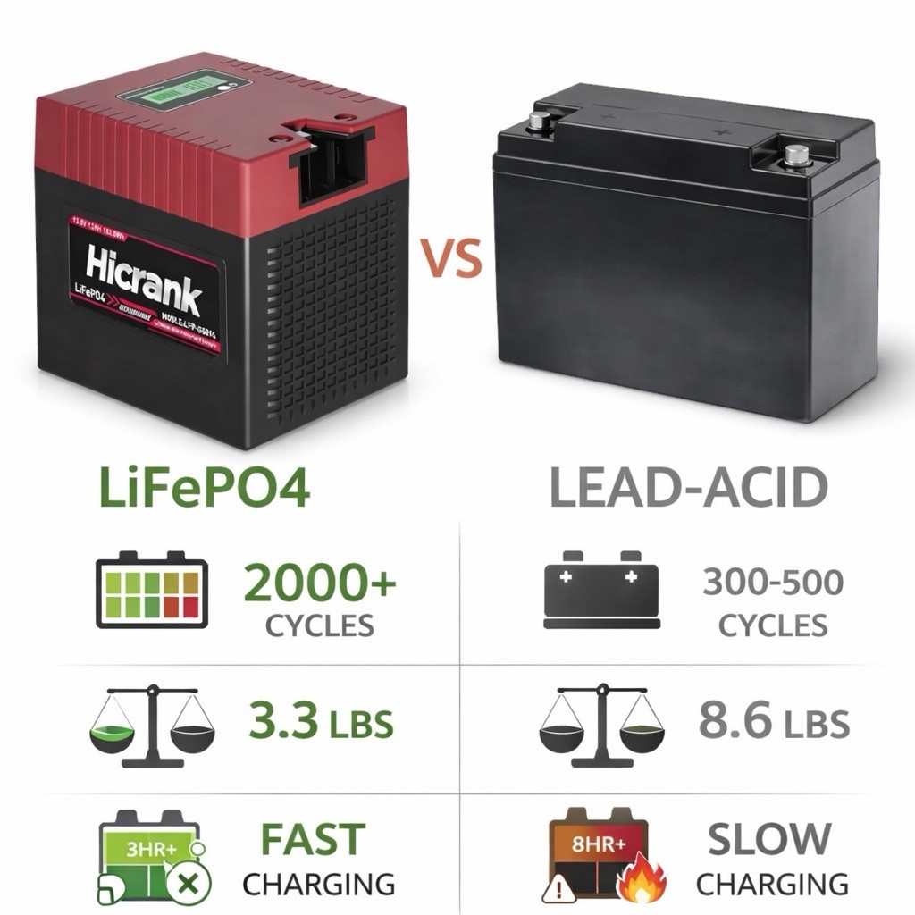 12V 12Ah LiFePO4 Lithium Battery for Power Wheels Ride On Toy with Led display
