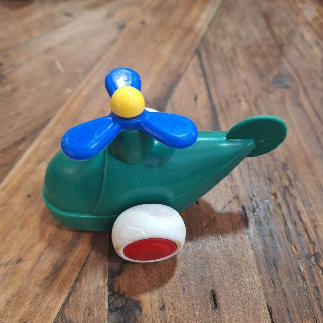 Viking Toys Sweden Helicopter 1148 Green Play Vehicle Rubber Wheel Toddler