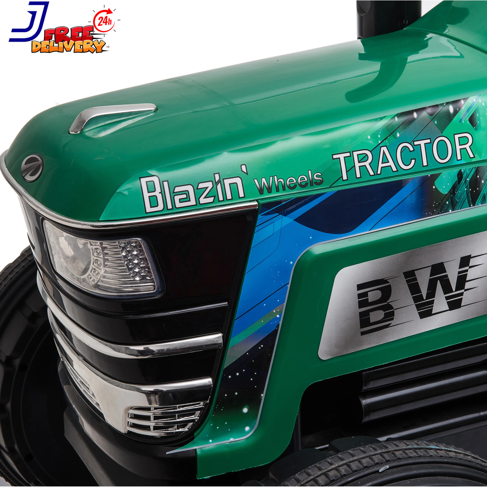 Blazin’ Wheels 1 Piece 12V Battery Op. Rideon Big Wheel Tractor Unisex Toy