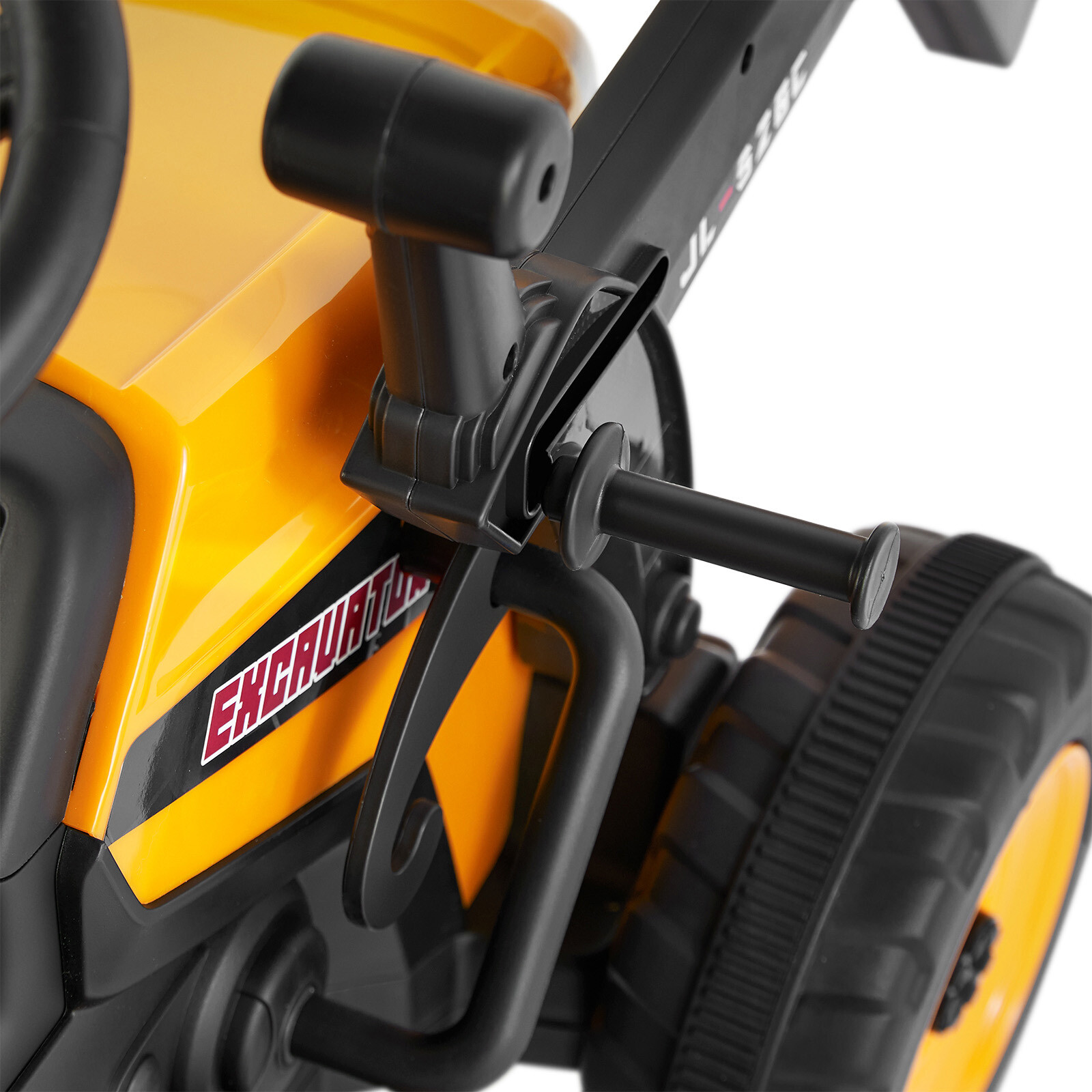 12V Battery Kids Ride On Excavator Digger Car with 3 Speed,Music,Remote Yellow