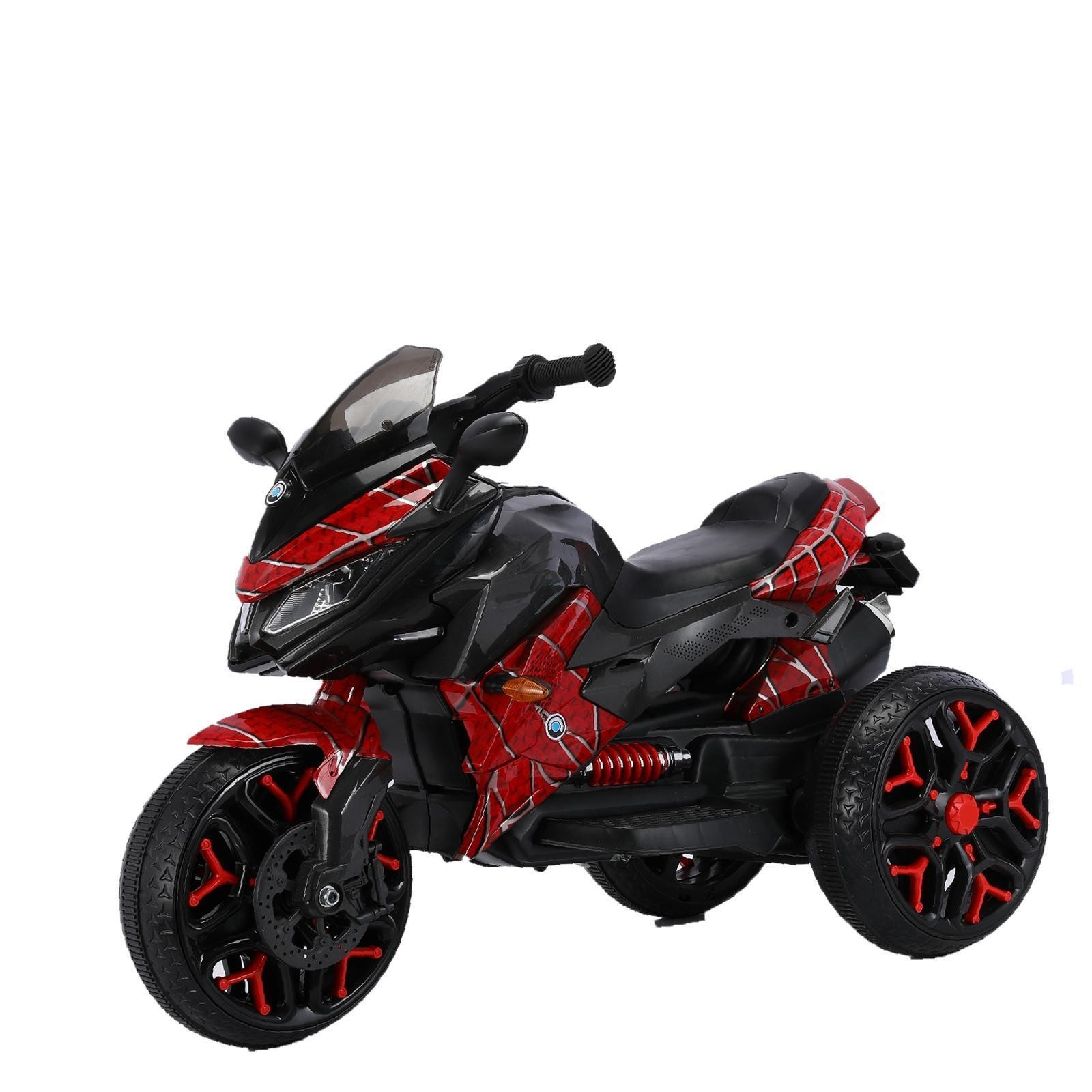 Kids Manual Throttle Ride on Motorcycle USB MP3 Training Wheels Lighting Car for