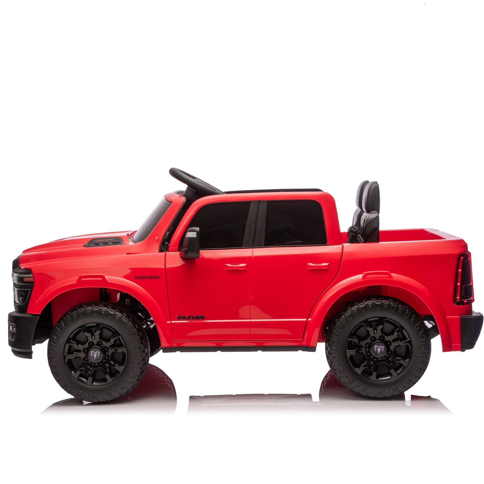 24V 160W Licensed Dodge RAM 2500 2-Seater Ride On Truck Car 4-Wheel Suspension