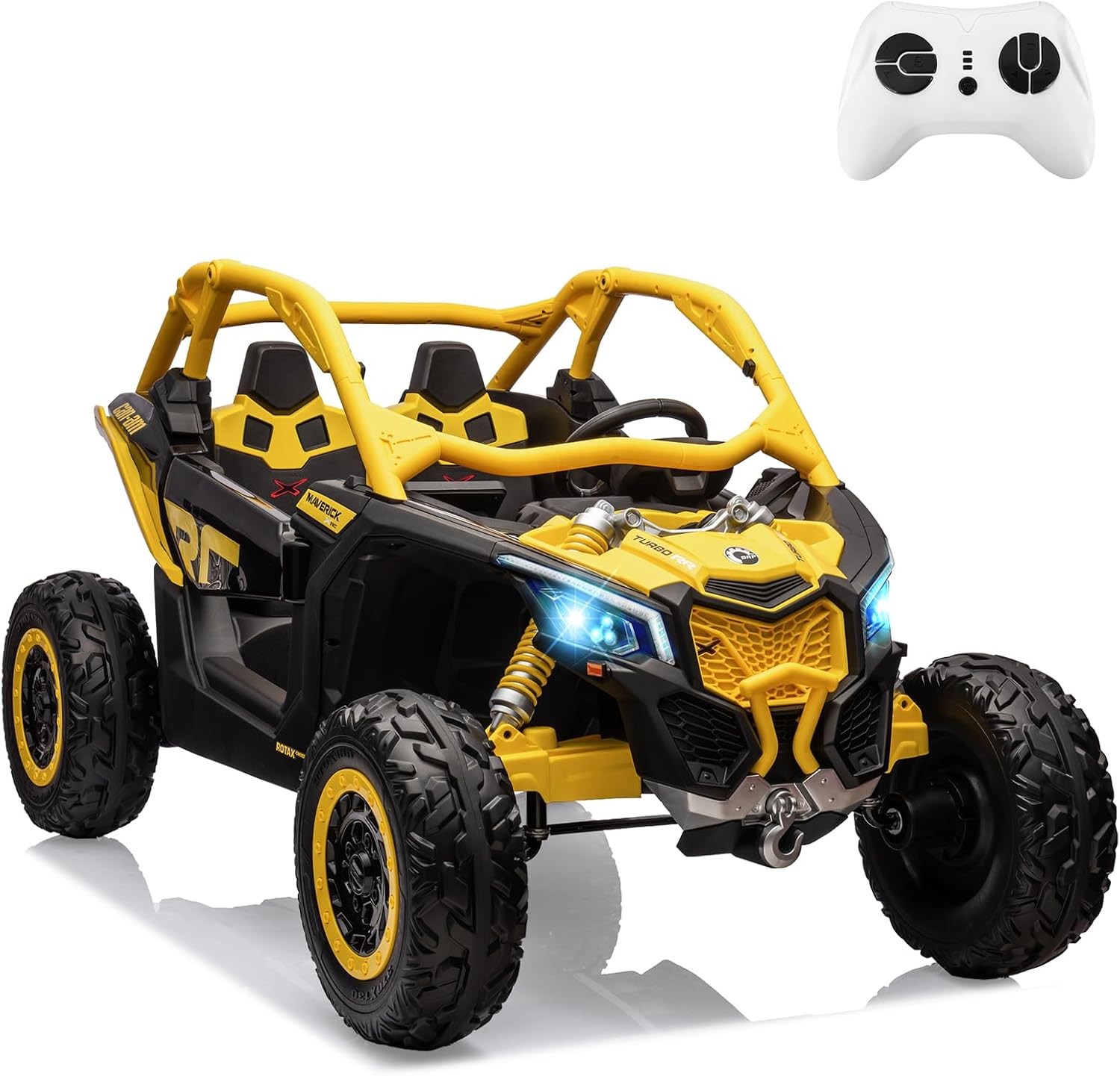 Electric 2-Seater Ride-On UTV for Kids, 24V Dual Battery,4 Motors,Remote Control