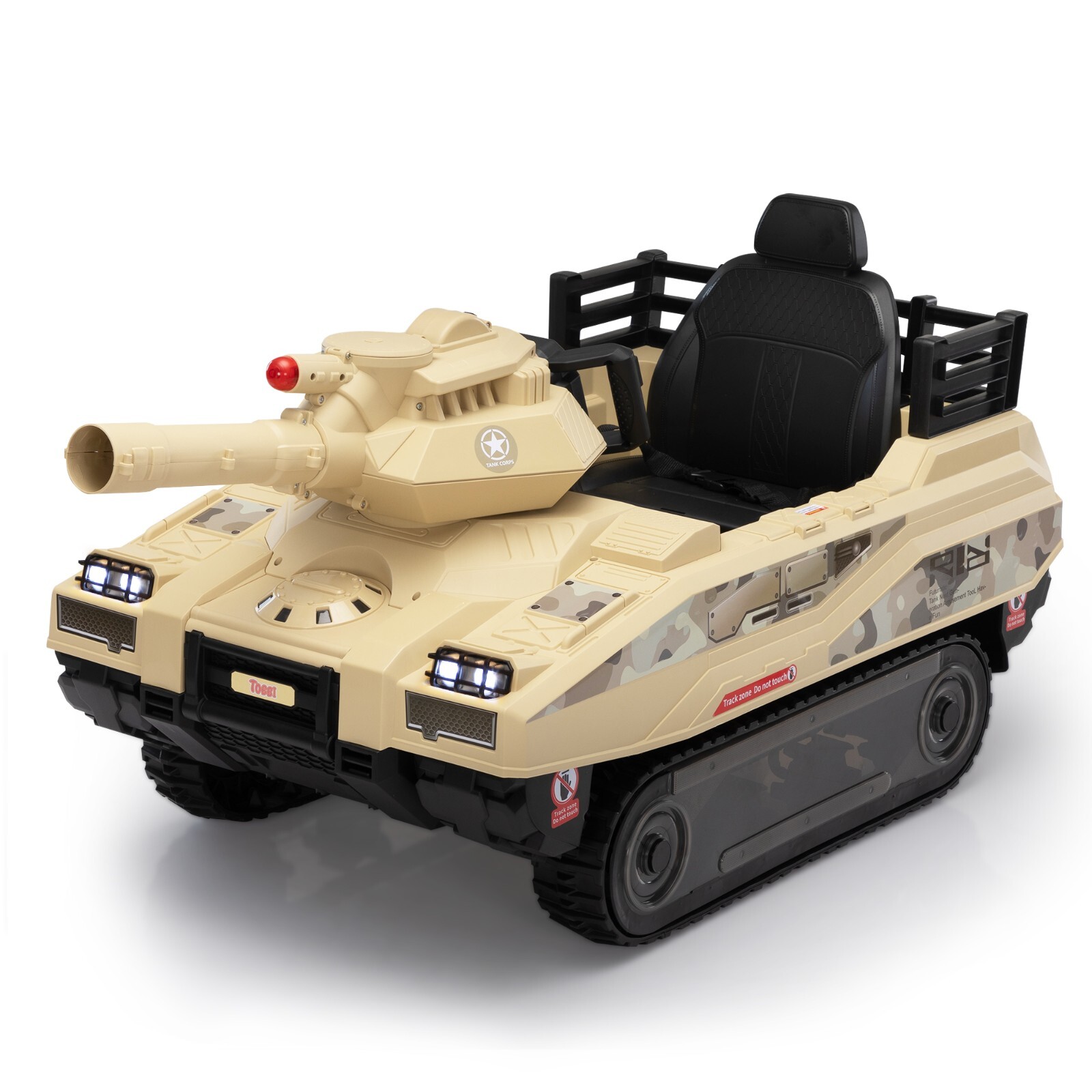 24V Kids Electric Tank Ride-On Power Remote Control Tank Car w/ 360° Spin