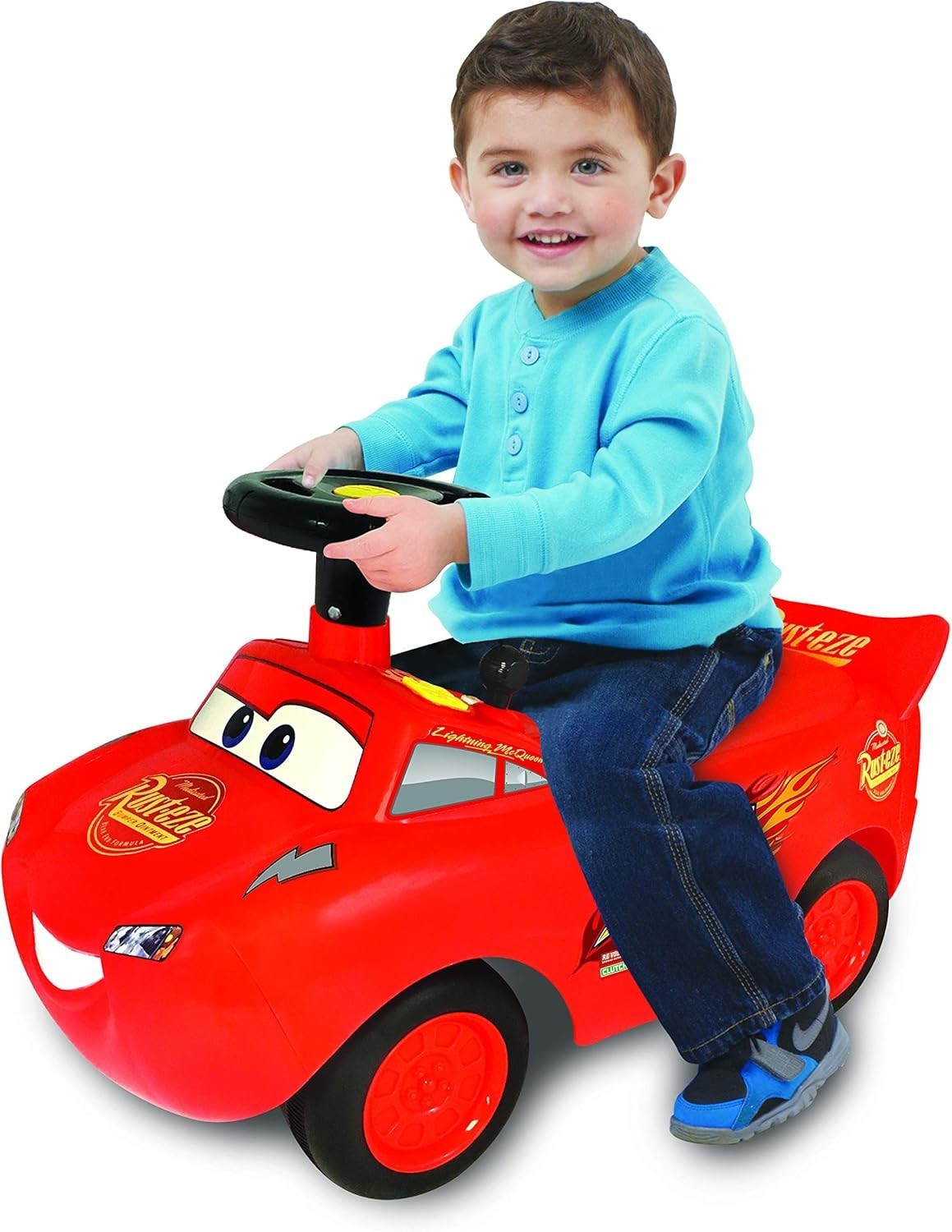 Interactive Lightning McQueen Ride-On – Engine Sounds, Music, Flashing Lights
