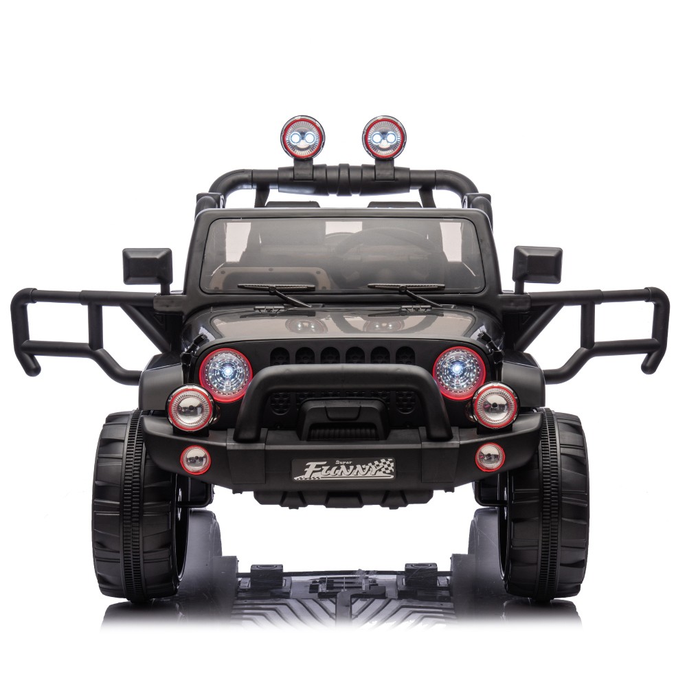 24V Kids Ride On Car Parental Control, Rear Suspension, Bluetooth USB Lights