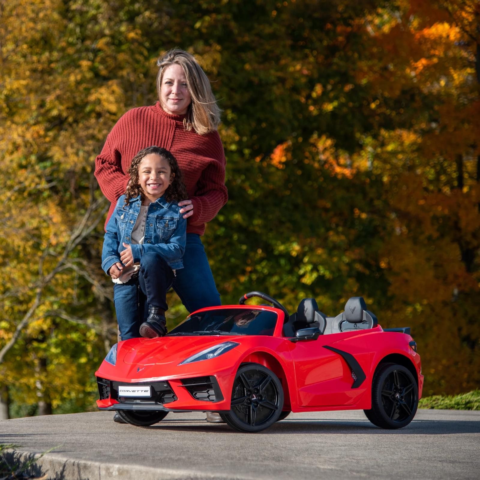 Kids 12V Battery Powered Ride-On Toy Car Corvette Stingray Car For Boys Girls 3+