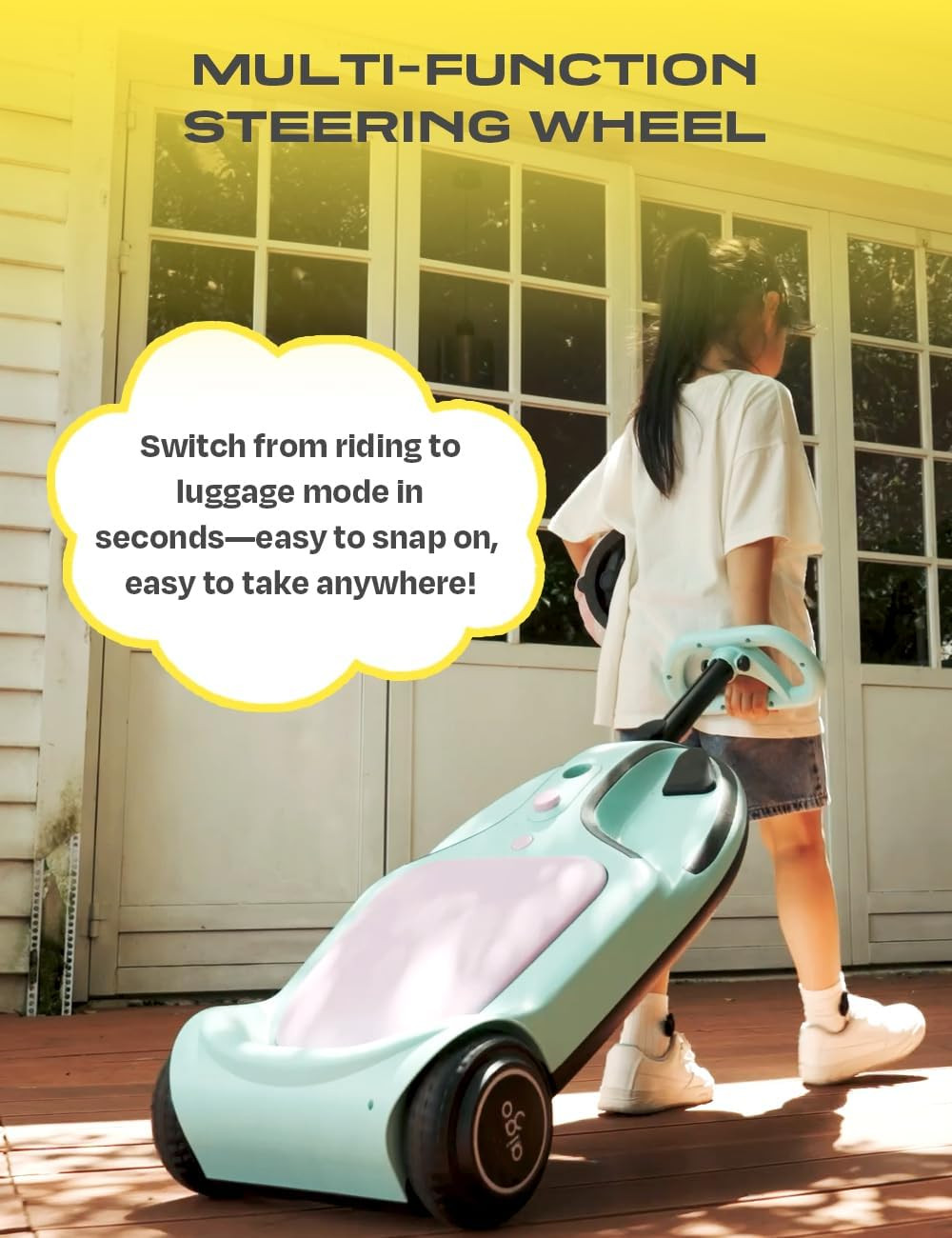 Electric Wiggle Car – 21.6V Electric Car for Kids with Pedal and Pull Handle, 3