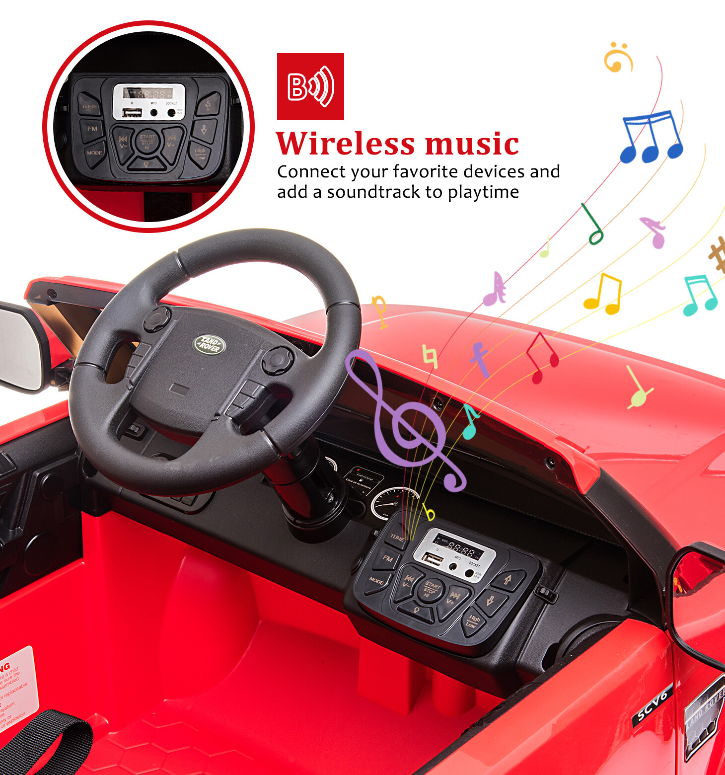 12V Ride On Toys for Toddler 3-8, Kids Electric Car With Parent Remote Control