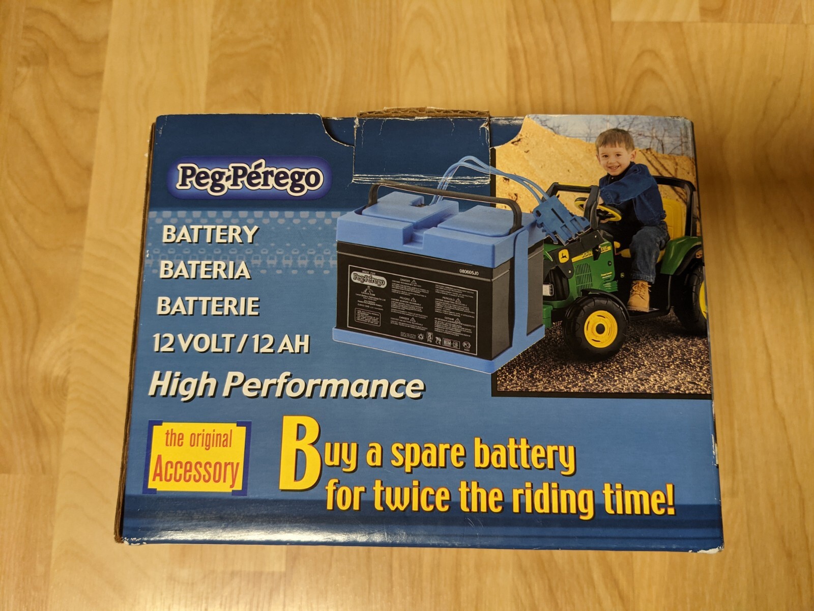 Official Peg-Perego 12V 12Ah High Performance Battery, Original Accessory, OEM