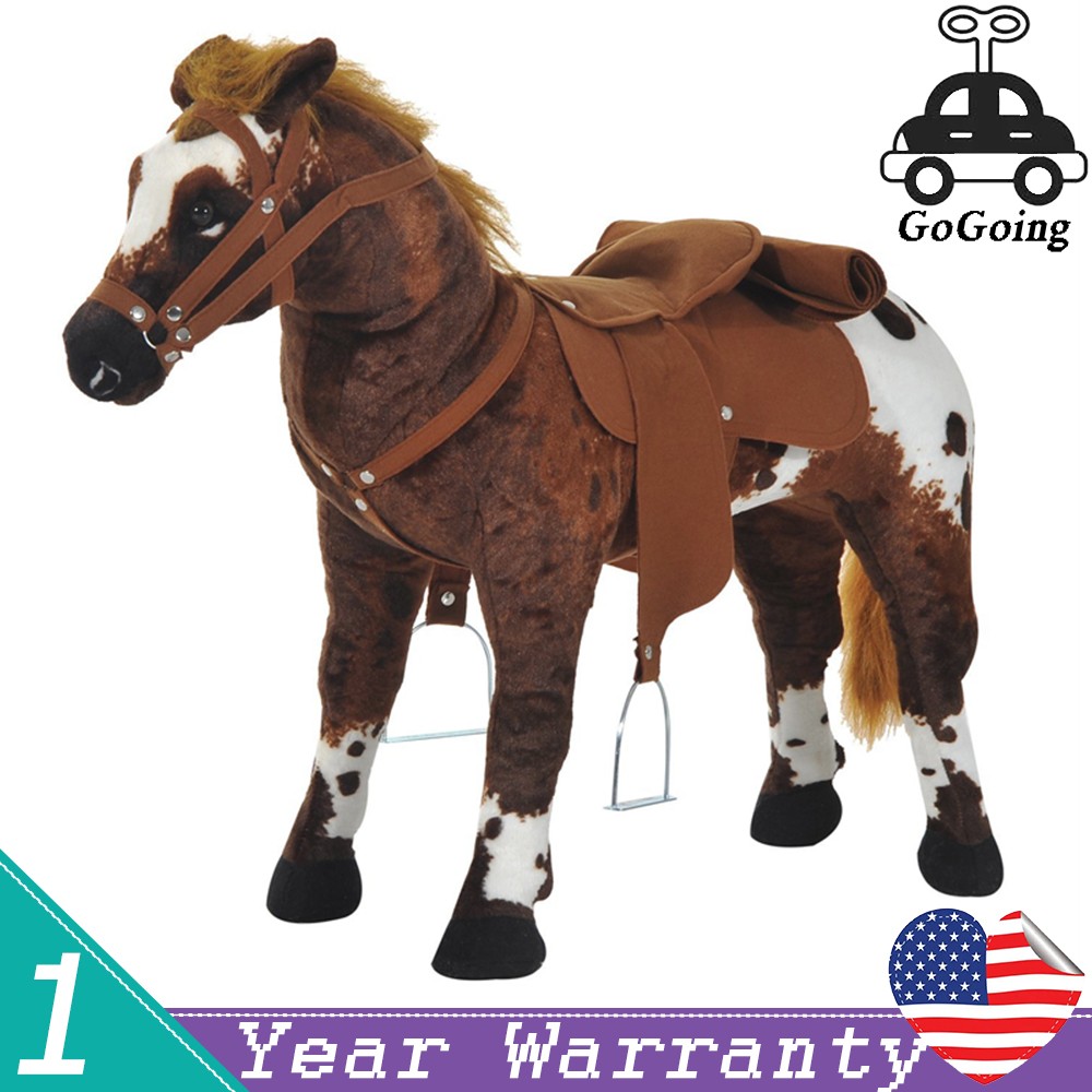 Ride On Horse for Toddlers 3-5 Animal Horse Kids Toy w/ Padding & Sound Making