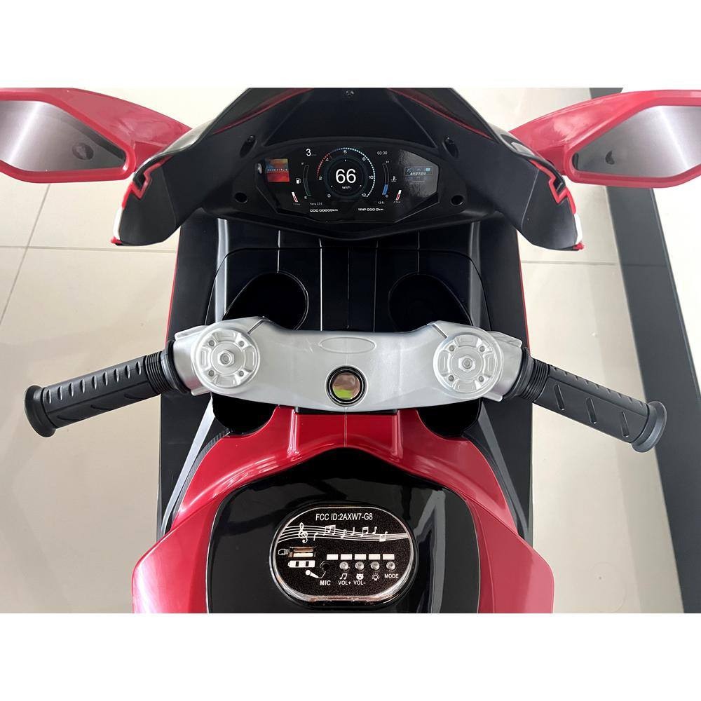 Plastic 6V Electric Motorcycle for Kids 3-4 Years, Boys & Girls with Headlight.