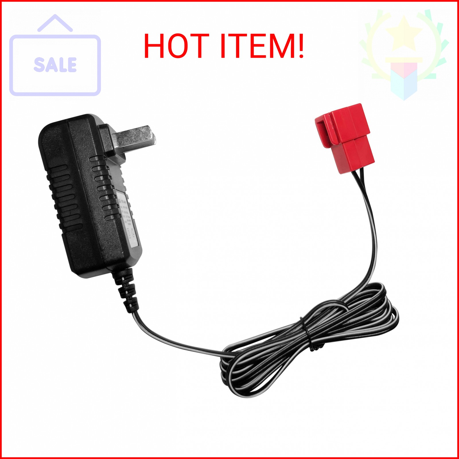 6V Kids Ride On Car Charger for 6 Volt Battery, 7v800ma Charger for BMX X6 Kid T