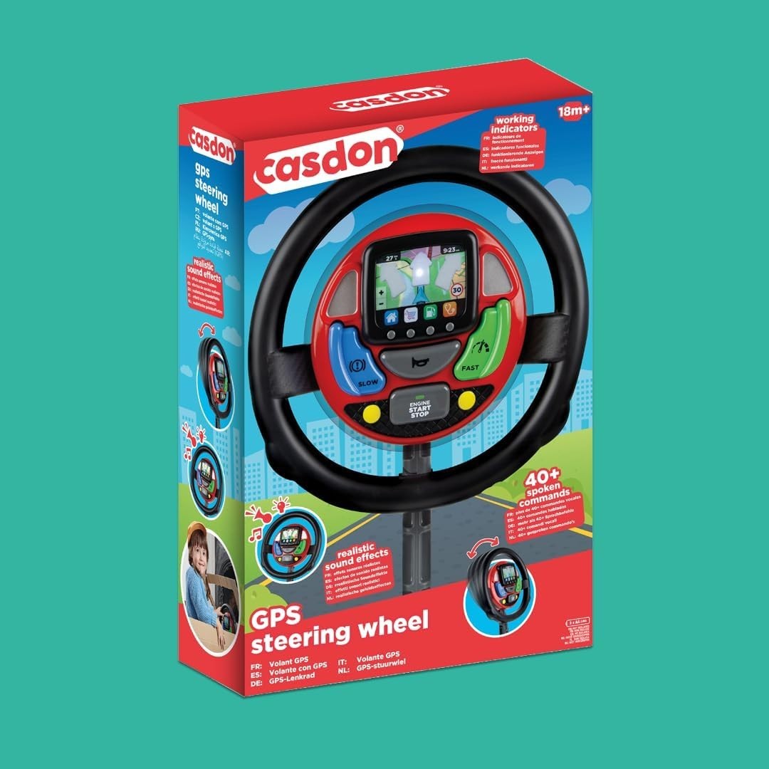 Toy Steering Wheel with Interactive Features, Ideal for Kids 18 and Older