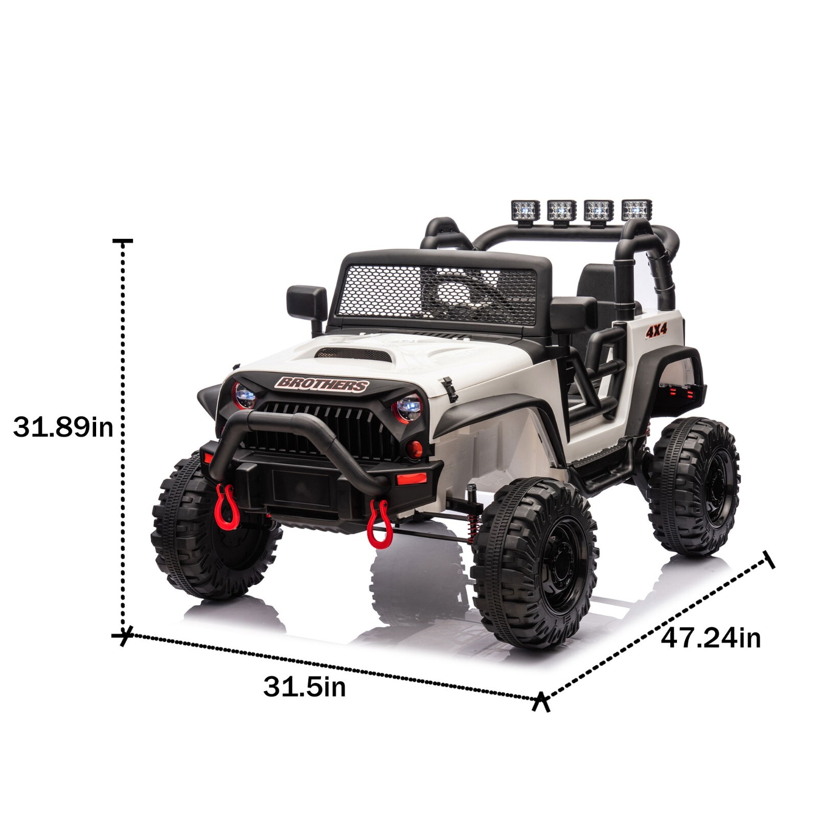 2 Seaters Ride on Car for Kids 24V Electric Truck Toy with Remote Control 400W