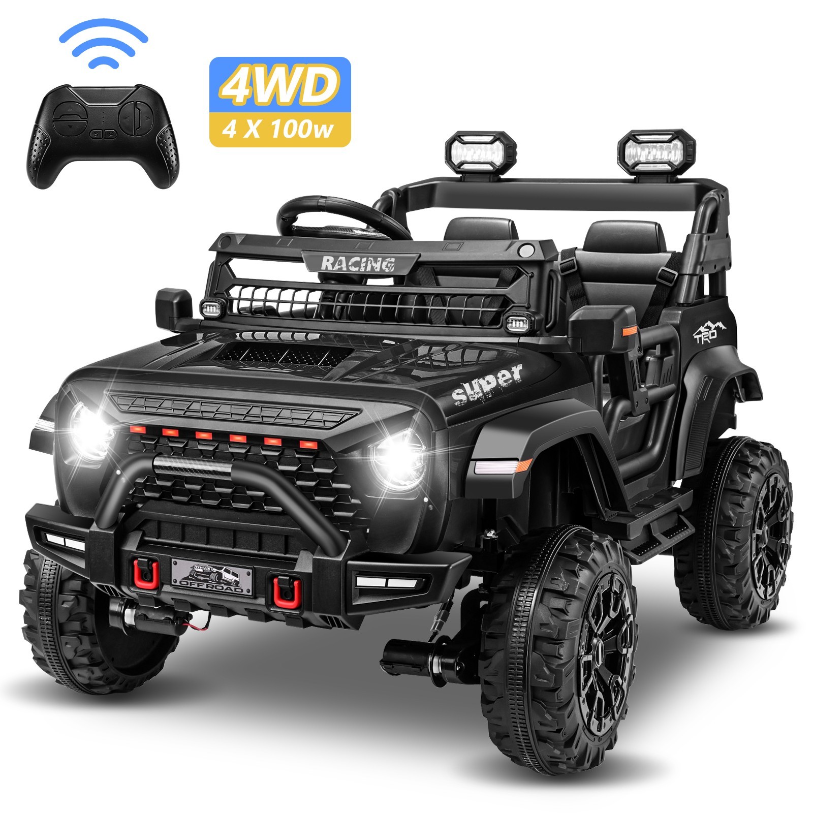 2 Seater Ride on Car 24V Electric Car with Remote Control 4WD Battery Powered US