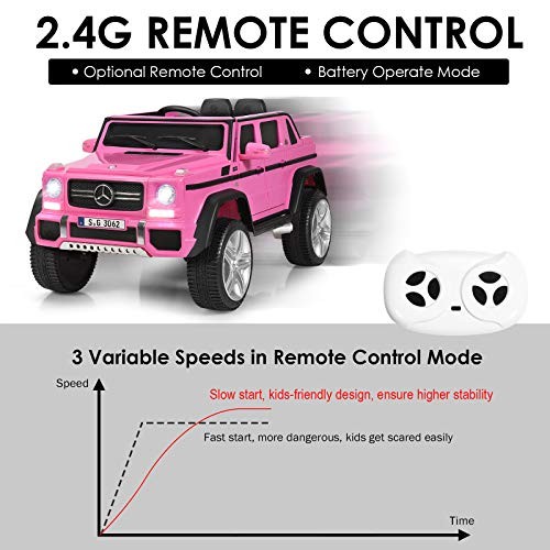 Ride on Car, Licensed Mercedes-Benz Maybach, 12V Battery Powered Vehicle Pink