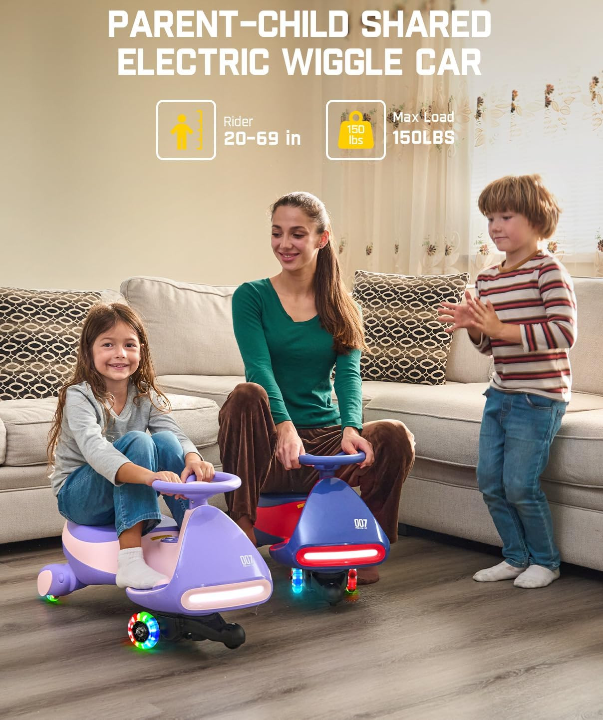 N7 Pro Electric Wiggle Car with Pedal, Rechargeable Battery, Cyberwiggle, 2 in 1