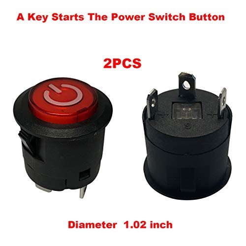 2PCS Push Button Power Supply Switch Start Button Switch for ChildrenElectric