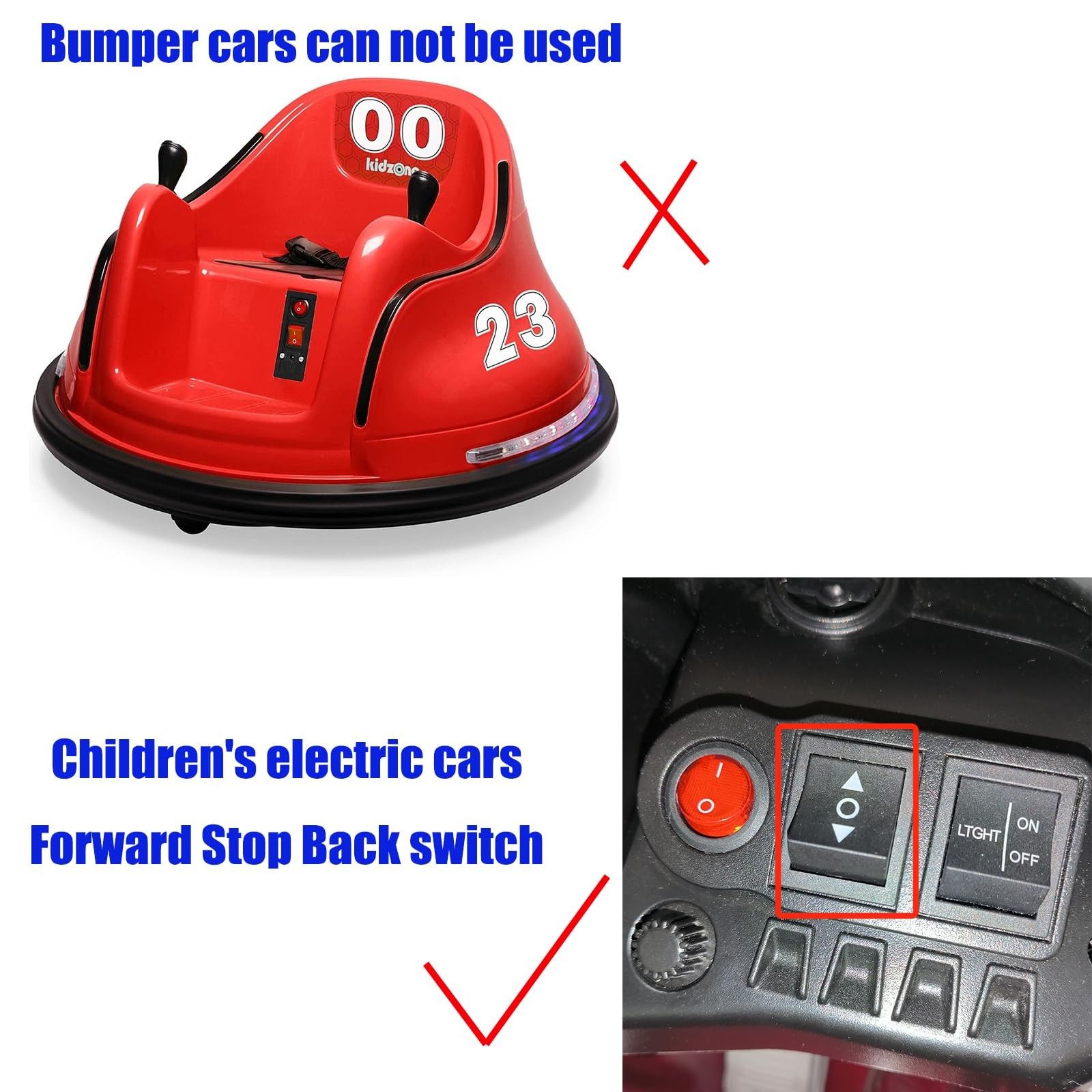 2 Pcs 6V 12volt 24V Compatible with Power Wheels Forward Stop Back Shift…