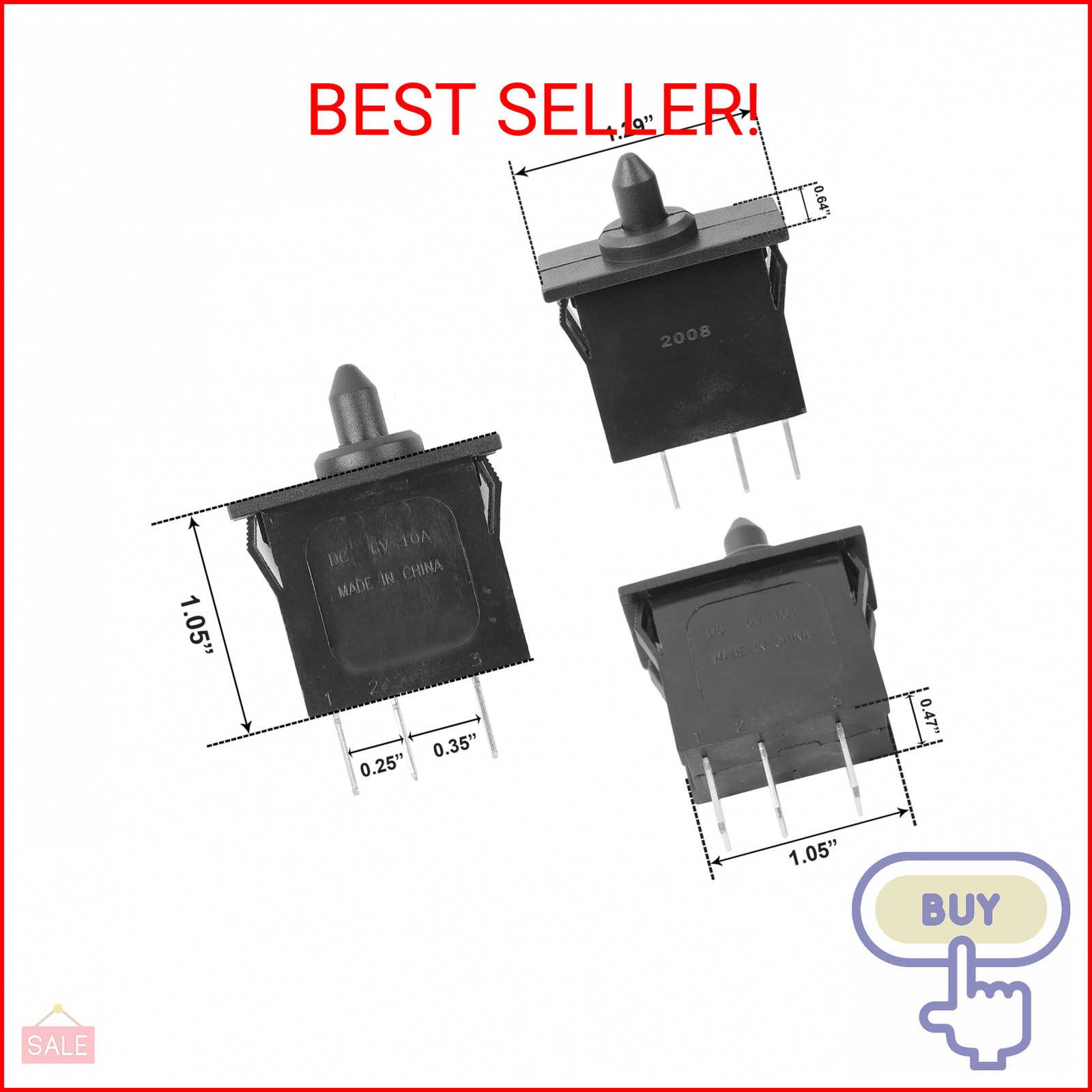 Plunger Type Accelerator Foot Switch for Peg Perego for John Deere Gator HPX for