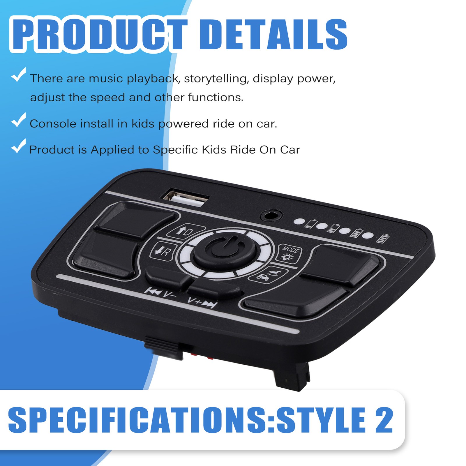 Children’S Electric Car Central Control Panel Multi Functional Bluetooth8192