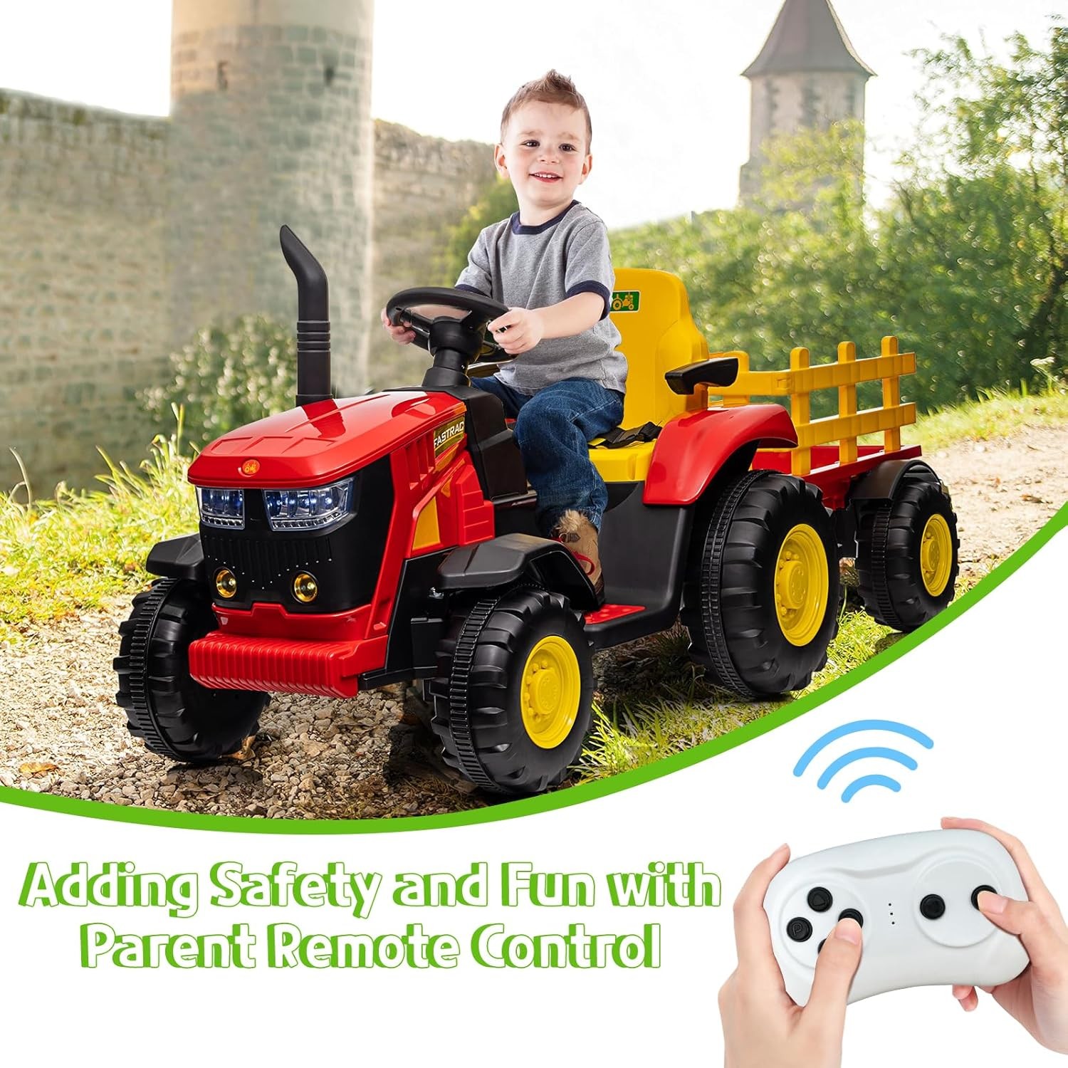 Electric Kids Tractor Ride-on Toy,Children’s Battery-Powered Vehicle,12v 7AH