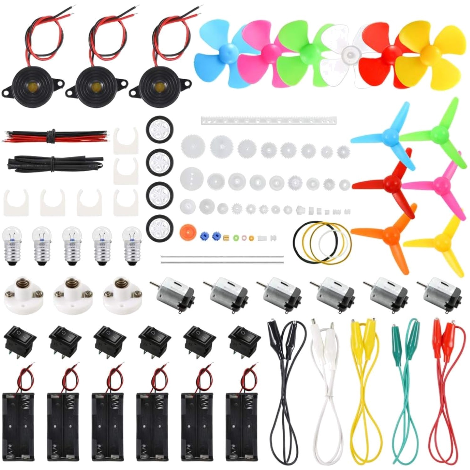 6 Set Electric Motor Kit with 66 Gears – Engaging STEM Learning for Ages 8-14