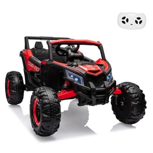 Red UTV Car for Kids – 24V 2 Seater Ride on Battery Powered Electric Vehicle