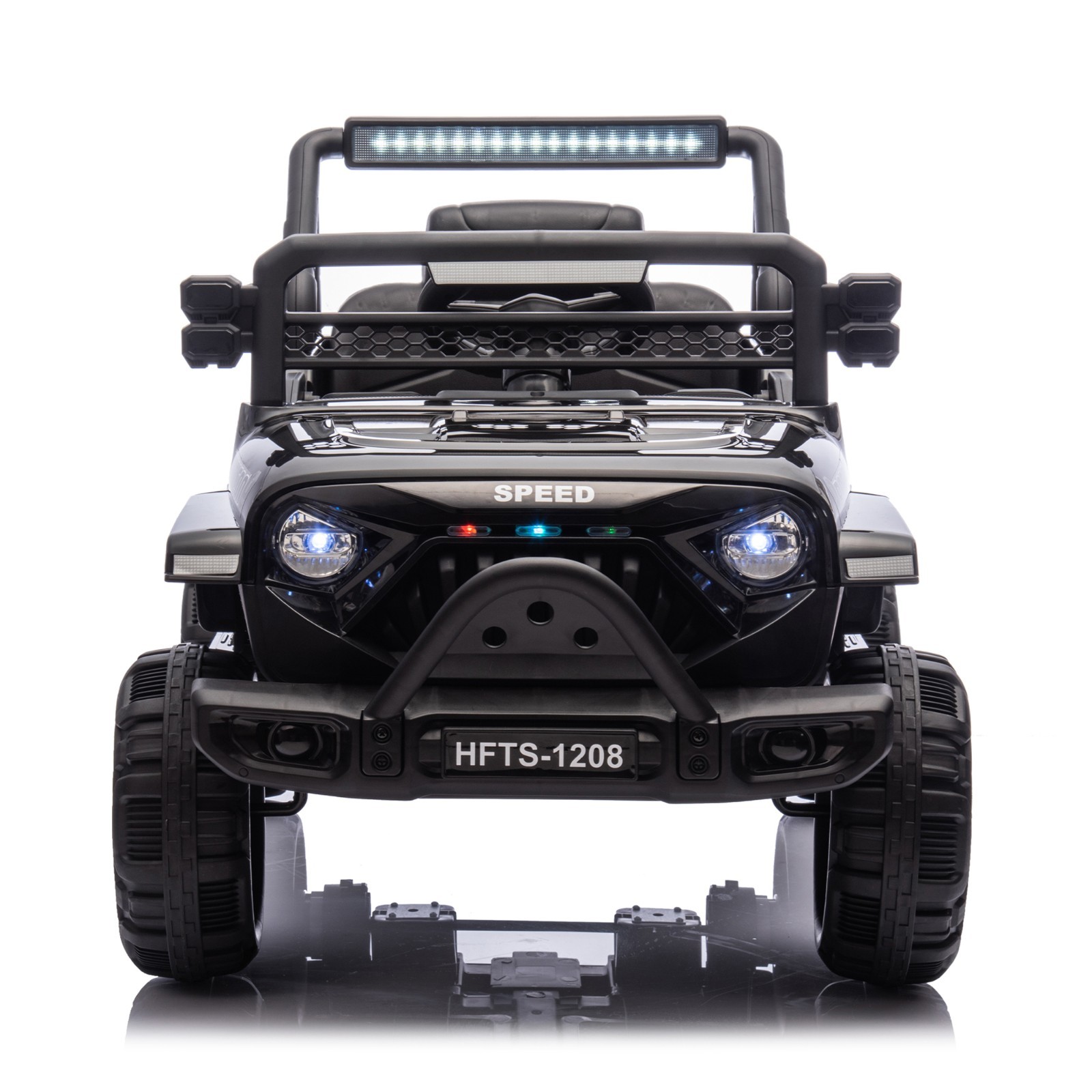 12V Kids Electric Car 6 Power Wheels Ride on Jeep Truck Toy with Remote Black