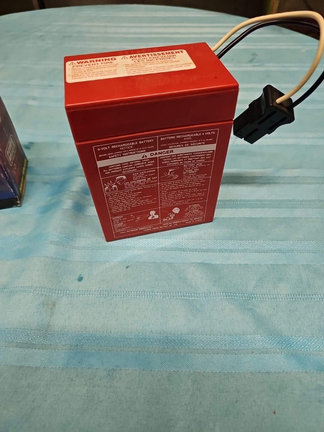 Fisher-Price Power Wheels 6-Volt Rechargeable Battery (Untested)