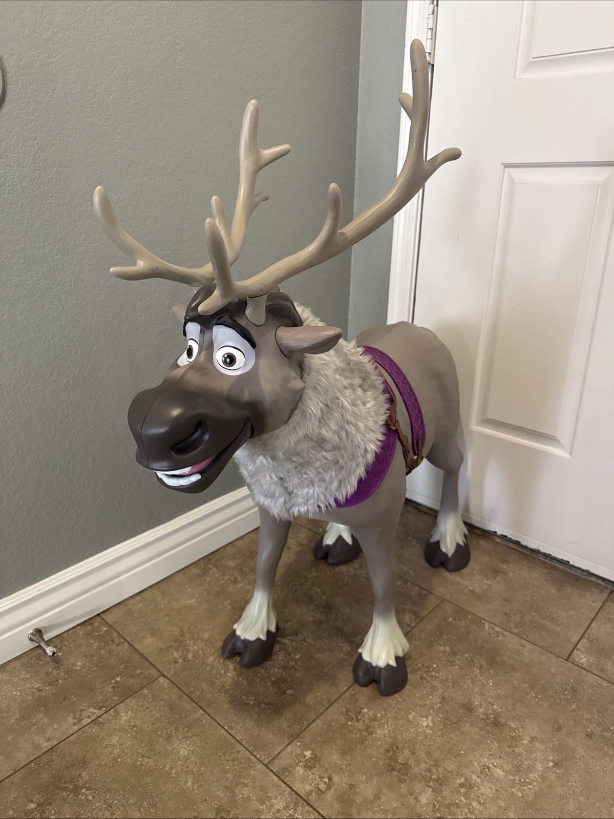 Disney Frozen 2 My Size Playdate Sven Reindeer Ride On Toy with Sounds Life-Size