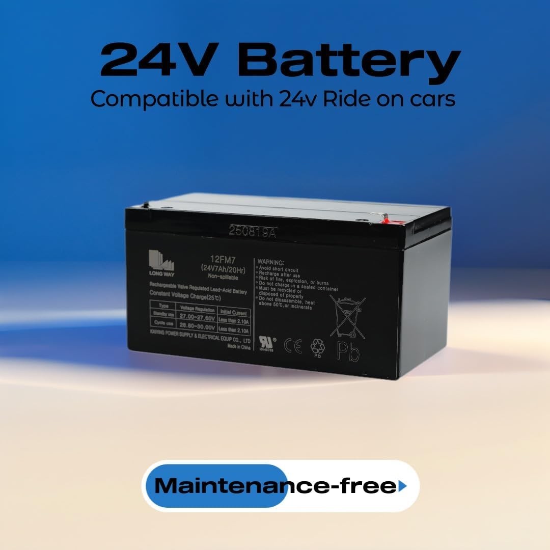 24V 7AH Battery for Ride on Car UTV