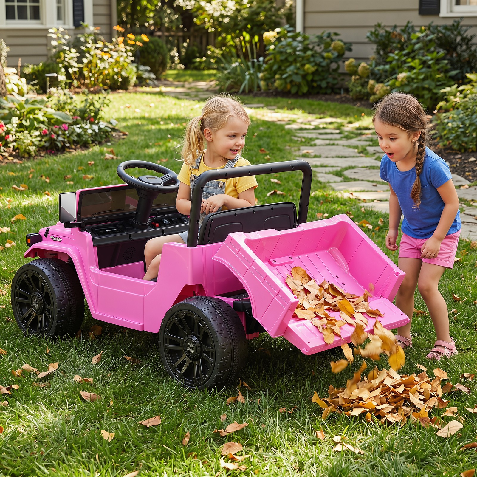 Licensed Toyota Ride On Truck w/Parent Remote Control, Spring Suspension, Light