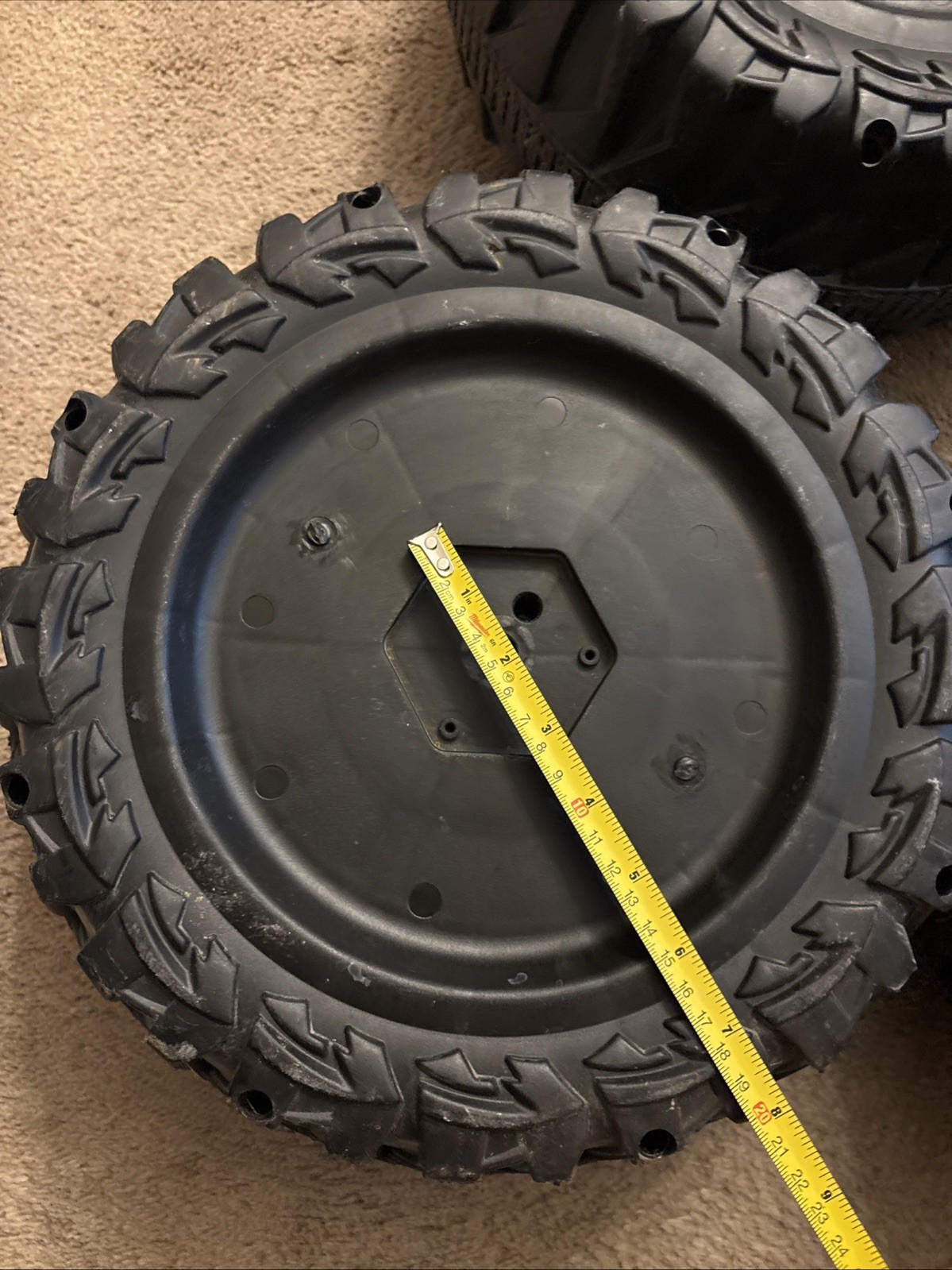 Toy Kids Ride On Car Wrangler GoodYear Jeep Excavator 4×4 Wheels & Hubcaps