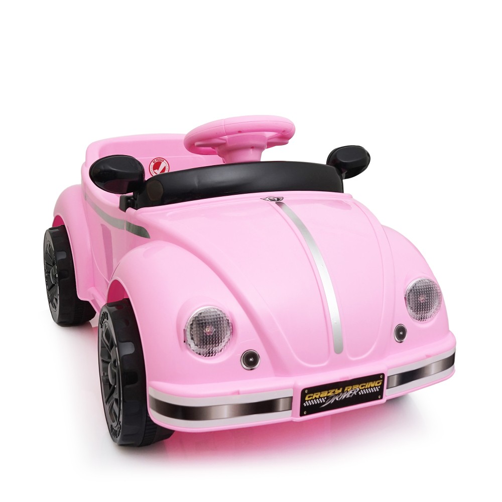 12V Kids Ride On Car W/2.4G RC,Classic Vintage Rounded Styling & Anti-Tip Design