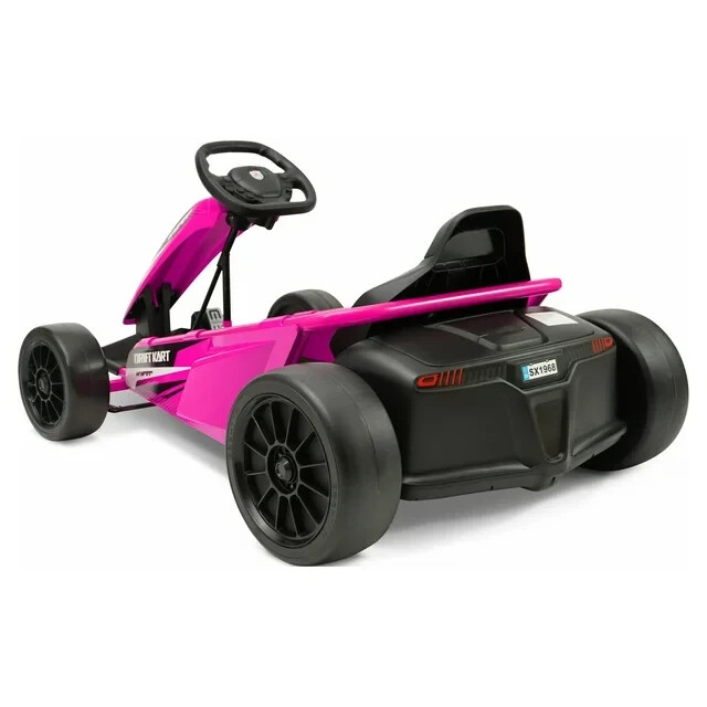 Drift Go Kart Ride On 24V Battery-Powered Vehicle, Ages 8+, Pink