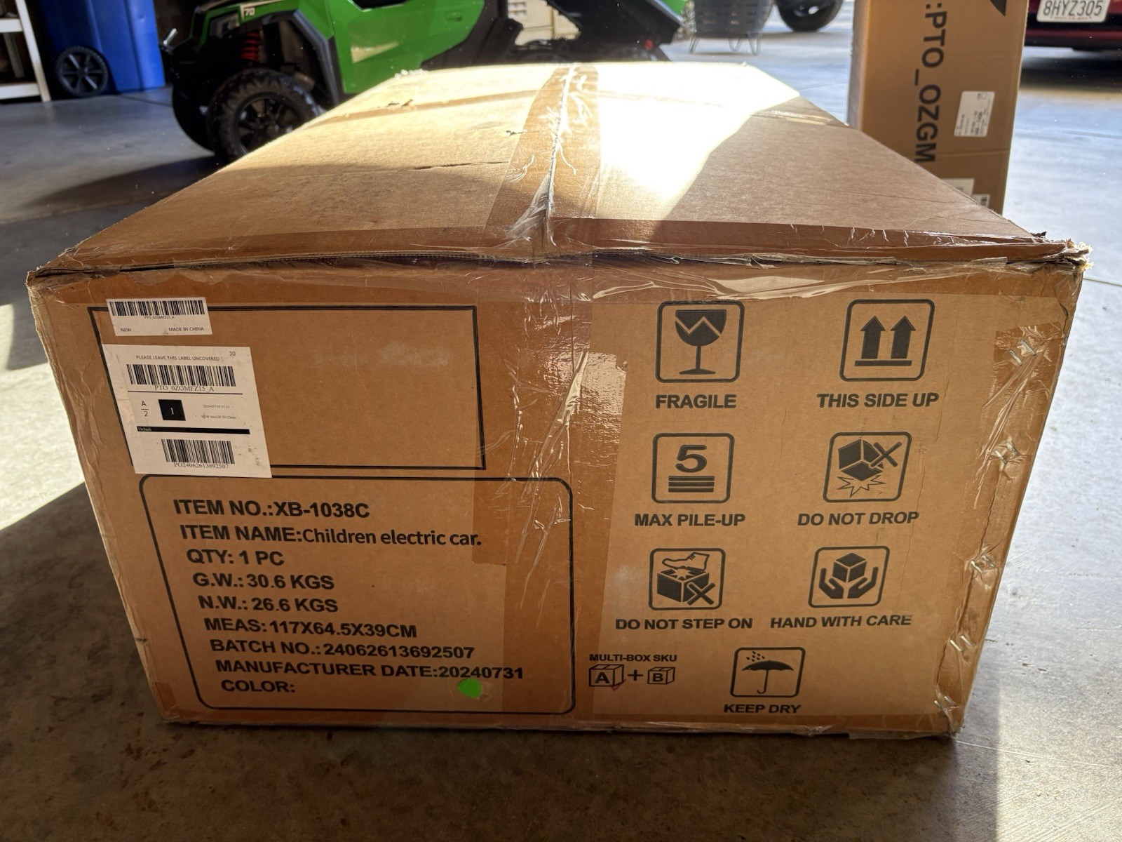 Kids Battery Powered 6-Wheel Ride-On Dump Truck Green, XB-1038C