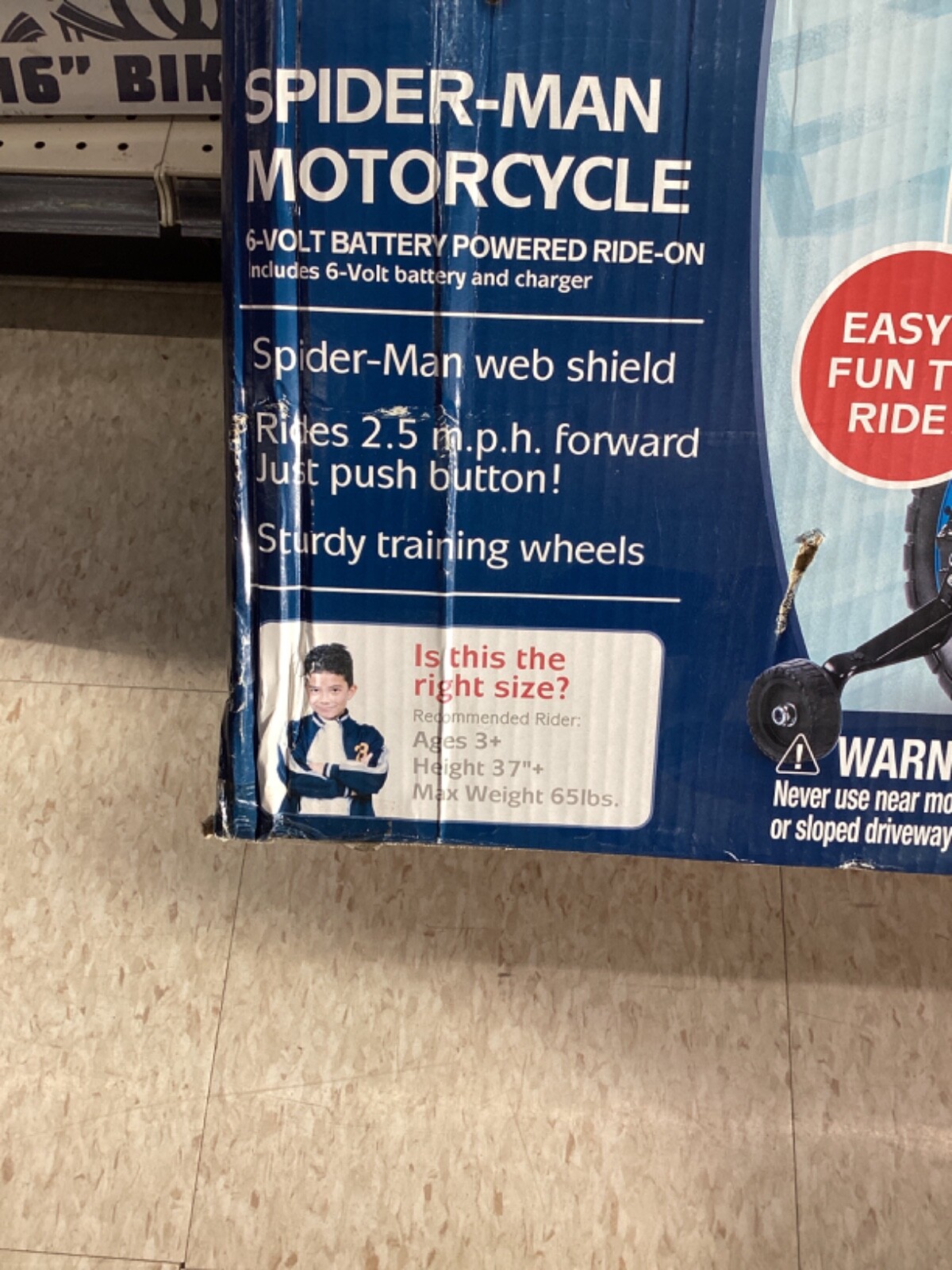 Marvel Spider-Man Motorcycle Electric Ride-On Toy