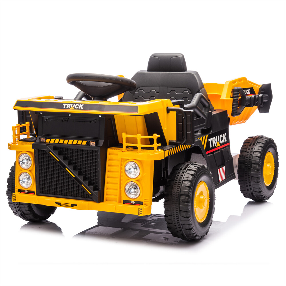 12V Kids Ride On Dump Truck W/ Remote Control 1.24-3.11MPH Kids Toy for Aged 3-5